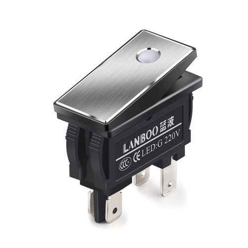 蓝波2822船型开关翘板电源带灯12V24V两档16A大电流防水kcd1 - 图3