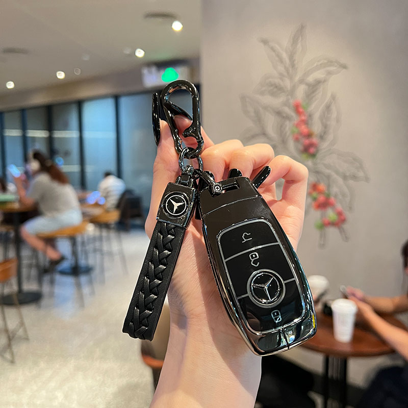 奔驰钥匙套新A级C级E级A200L包C260L车E300L壳GLC300/GLE/GLA扣 - 图0