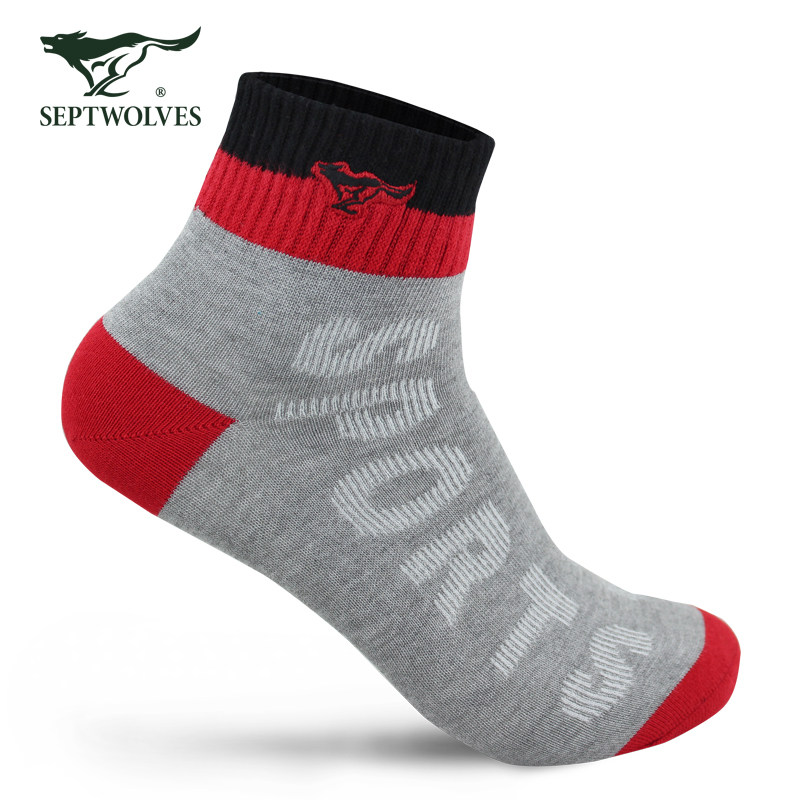 七匹狼男士吸汗透气秋冬季运动袜 七匹狼内衣outlets店短袜/打底袜/丝袜/美腿袜