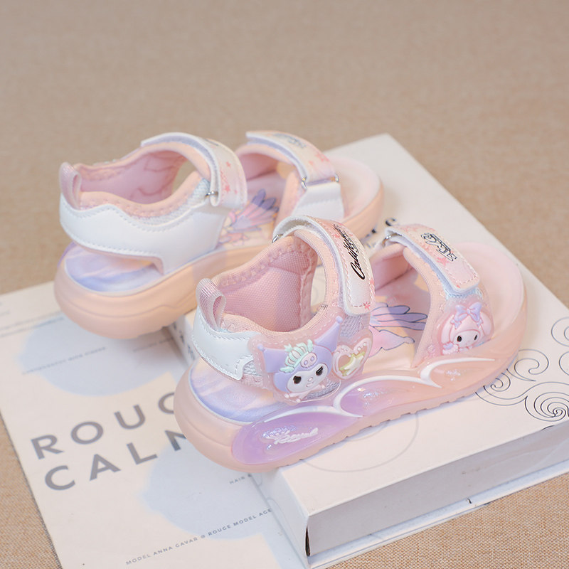 点赞熊女童凉鞋2025夏季新款防滑软底儿童公主鞋中大童女孩沙滩鞋,淘宝优惠券,粉丝福利购,淘宝优惠卷