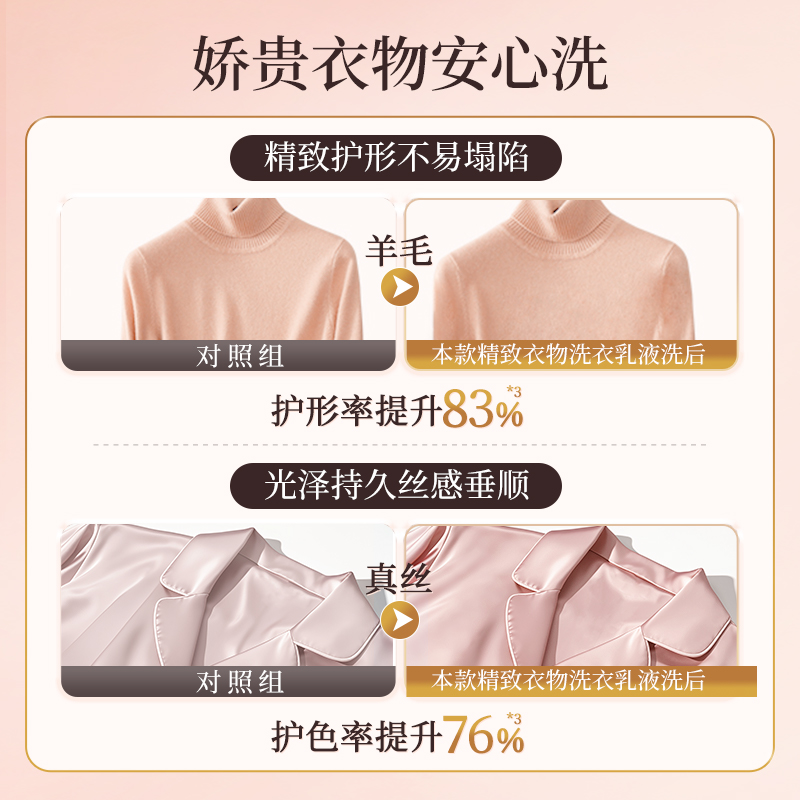 【直播专享】蔬果园羊毛羊绒专用清洗衣液防静电真丝桑蚕丝可用YX