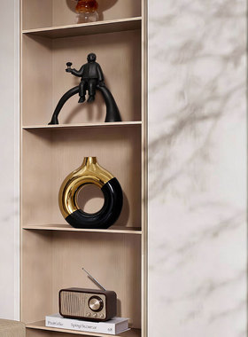 轻奢黑金南瓜海胆摆件装饰品