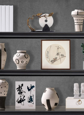 宋代美学新中式平安玉石扣摆件