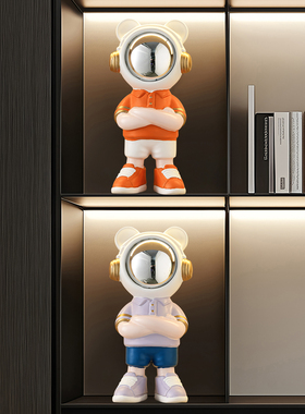 网红轻奢太空熊宇航员装饰品摆件