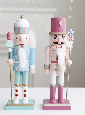 胡桃夹子人偶锡兵士兵摆件男孩女孩俄罗斯圣诞节木质装饰品耶诞节