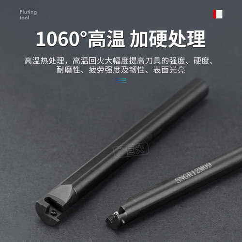 数控小孔径内孔槽刀杆内槽切槽SNGR08J07SNGR10K08/12M09/16Q08 - 图1
