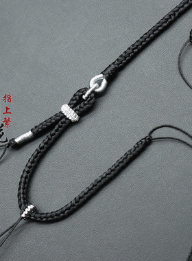 手工编织平安扣吊坠挂绳翡翠玉坠项链绳黄金佛牌玉佩侧开口双挂