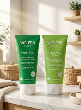 WELEDA维蕾德superfood多效修护霜面霜保湿润肤小绿管妆前乳75ml
