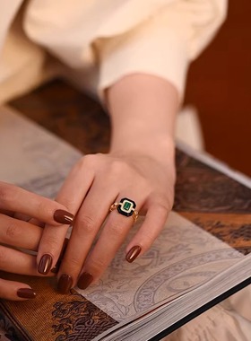 《绿洲彼岸》原创纯银黑玛瑙戒指