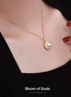 《涟漪》原创纯银天然珍珠项链