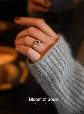 《蓝月湾》原创青金石纯银戒指