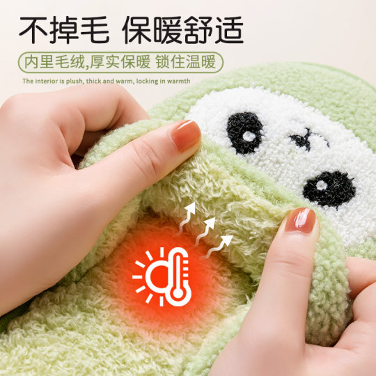 Children's cotton slippers autumn and winter pig daddy baby hair slippers