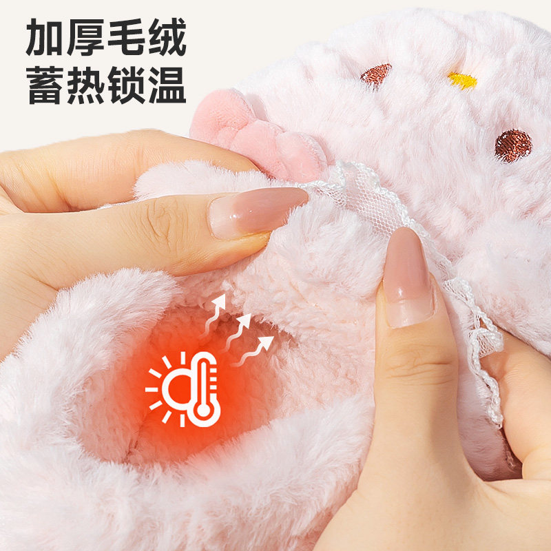 三丽鸥女童棉拖鞋包跟秋冬季女孩家居室内防滑凯蒂猫儿童毛绒棉鞋,淘宝优惠券,粉丝福利购,淘宝优惠卷