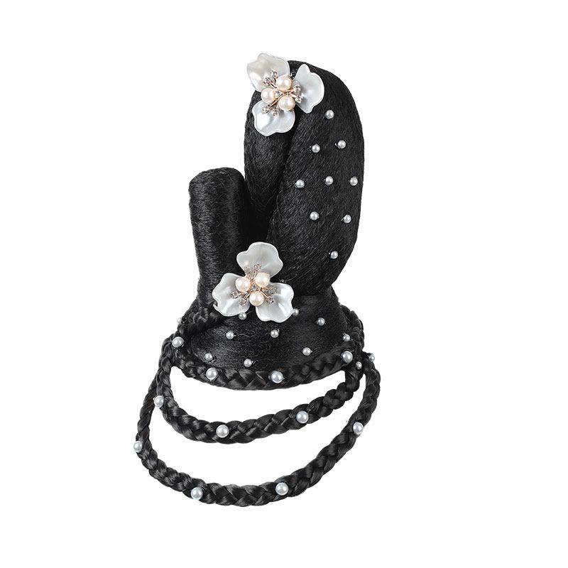 古典舞儿童汉服假发头饰古风发髻舞蹈演出造型丸子头发包古装配饰,淘宝优惠券,粉丝福利购,淘宝优惠卷