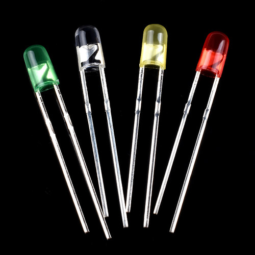 F3MM直插发光二极管无边LED灯白发白/绿/红/翠绿/蓝/黄色/灯珠 - 图0