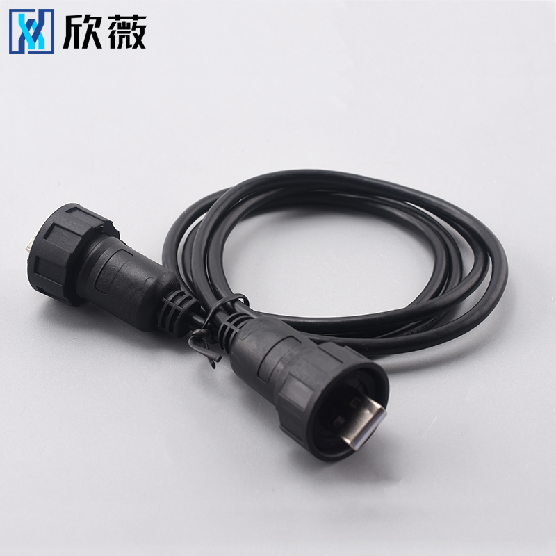 USB2.0 3.0 数据数码通讯面板固定USB接口公头母座对插防水连接器 - 图3