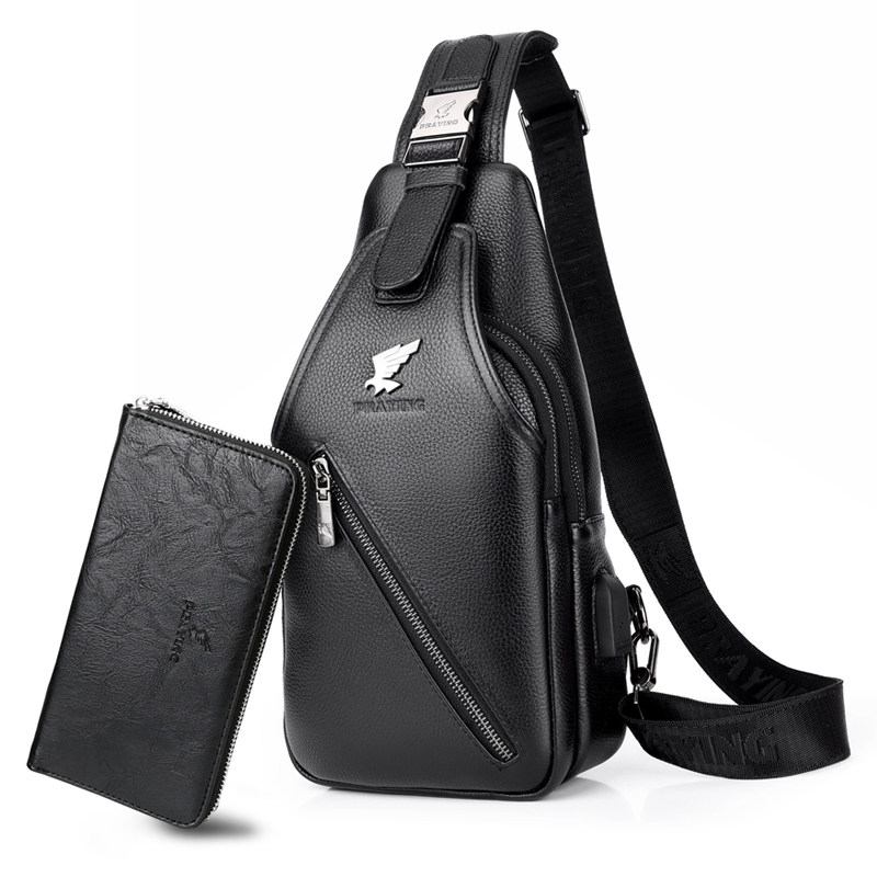普拉鹰男士胸包2019新款单肩斜挎包 普拉鹰男士包袋