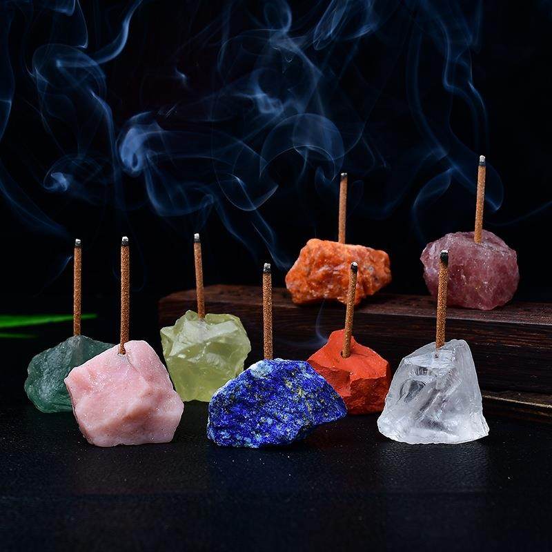 天然紫黄粉紫水晶原石香插线香插香底座家用香薰炉室内点香托,淘宝优惠券,粉丝福利购,淘宝优惠卷