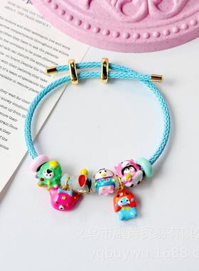 beads多巴胺滴油手绘合金串珠手链成品小红书同款平替少女心手链