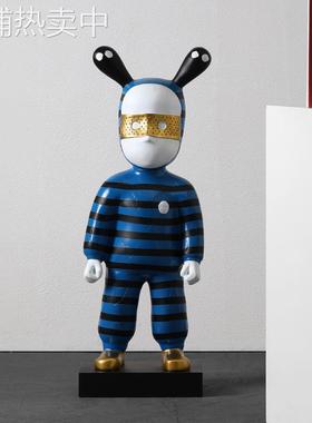 卡通公仔人物落地摆件大型创意北欧客厅玄关样板房间家居软装饰品