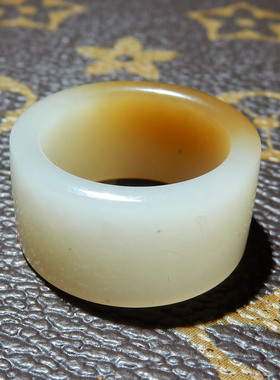 【暖调渐变糖白玉戒圈17mm内径脂感莹润上手显白中式温柔玉石指环