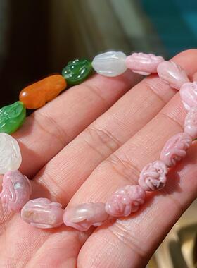 新疆和田玉籽料多宝罗汉手串 男女款文玩手串