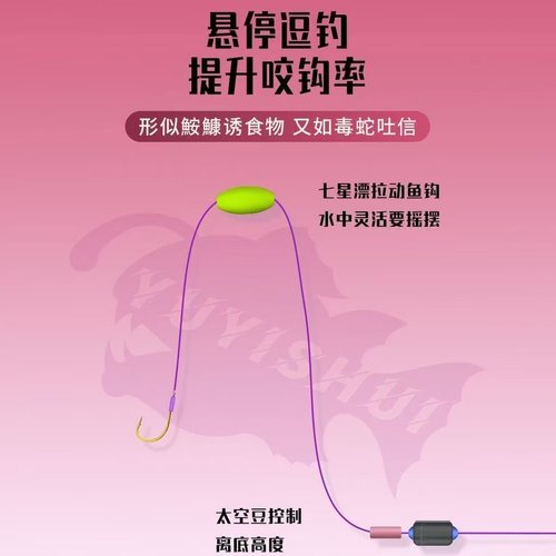 反底钓子线单钩新款冬季红虫悬停钓组反底钓法线翻转鱼钩钓大鲫鱼 - 图2