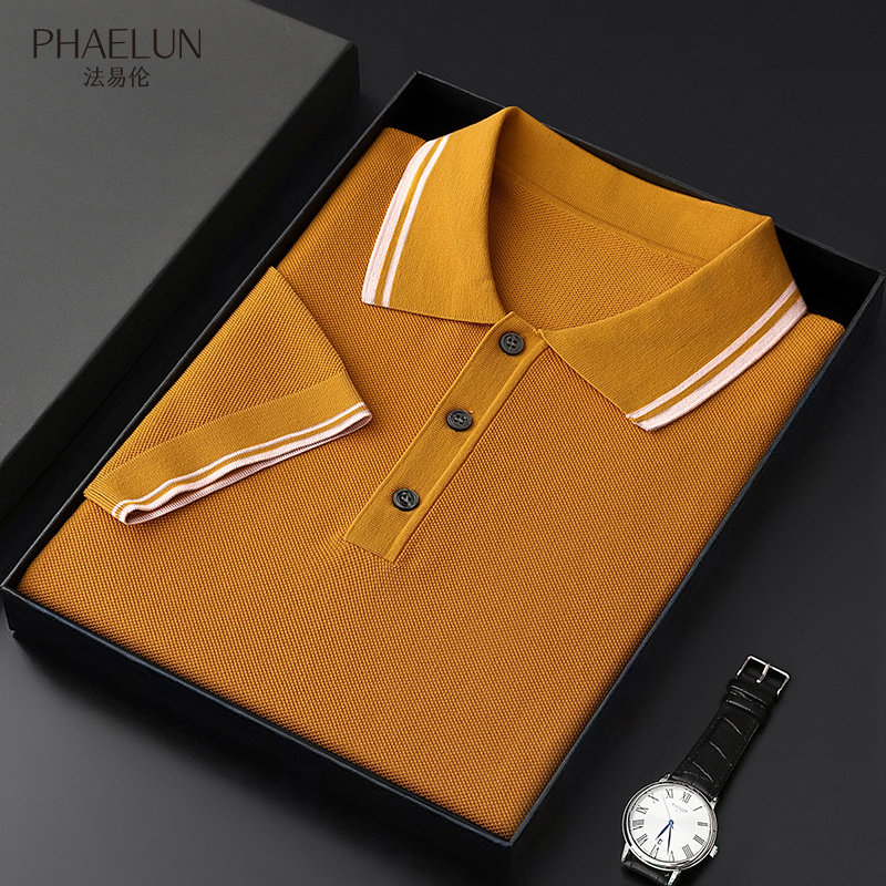 轻奢定制款!高端针织薄保罗polo衫 法易伦T恤