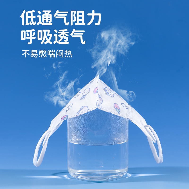 儿童口罩3d立体宝宝专用一次性防护口罩婴幼儿1一3岁男女童口耳罩