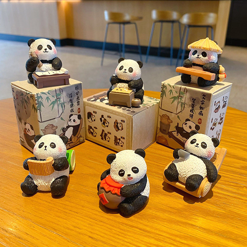 原创四川熊猫国风围棋办公室桌面摆件2026新款家居装饰品汽车用品,淘宝优惠券,粉丝福利购,淘宝优惠卷