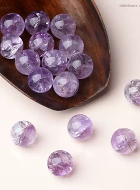 天然紫阿塞散珠圆珠女款手串