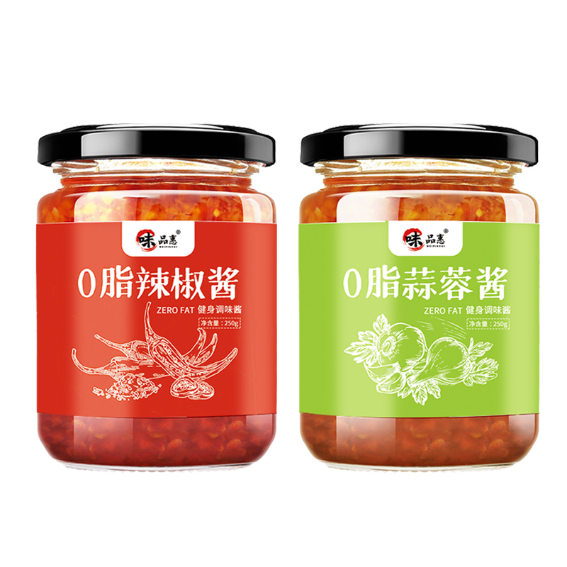 0脂蒜蓉酱0脂辣椒酱拌面酱低脂酱料荞麦面拌酱 - 图3