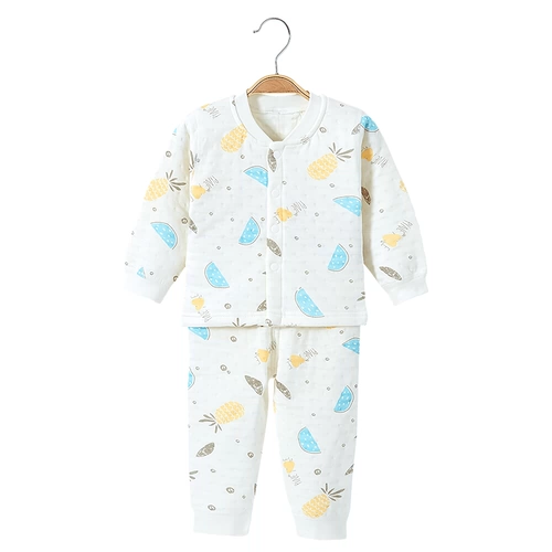 Детский удерживающий тепло хлопковый комплект, детское стеганое термобелье, хлопковое зимнее нижнее белье подходит для мужчин и женщин, увеличенная толщина