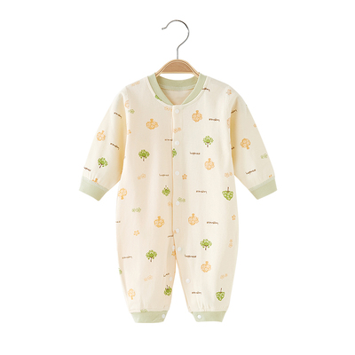 婴儿连体衣春秋季纯棉长袖哈衣