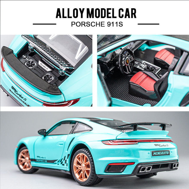 Simulated 911TurboS toy alloy car model