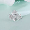 Tiff Star PT950 cultured diamond engagement ring