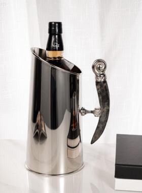 现代简约不锈钢冰桶水壶装饰软装创意家居摆设样板房装饰摆件