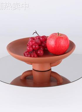 现代轻奢艺术镜面水滴形托盘桌面茶几餐桌售楼处样板间装饰品摆件