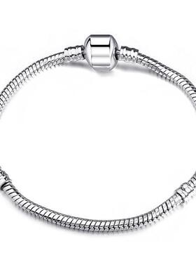 欧美DIY串珠蛇骨链琉璃珠麋鹿拐杖手链红色铃铛礼物圣诞手链