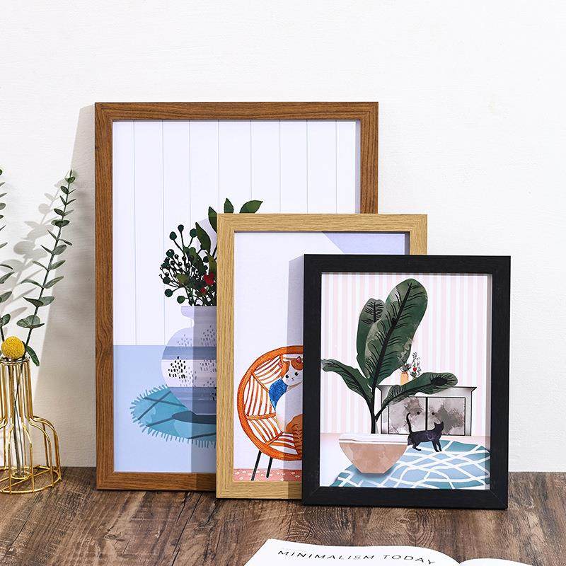 木质相框摆台挂墙aA4纸画框4开自装大尺寸装裱素描油画框架,淘宝优惠券,粉丝福利购,淘宝优惠卷