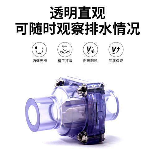 包邮厨房下水道防反水止回阀排水止逆阀防臭翻板式止回阀逆止阀 - 图1