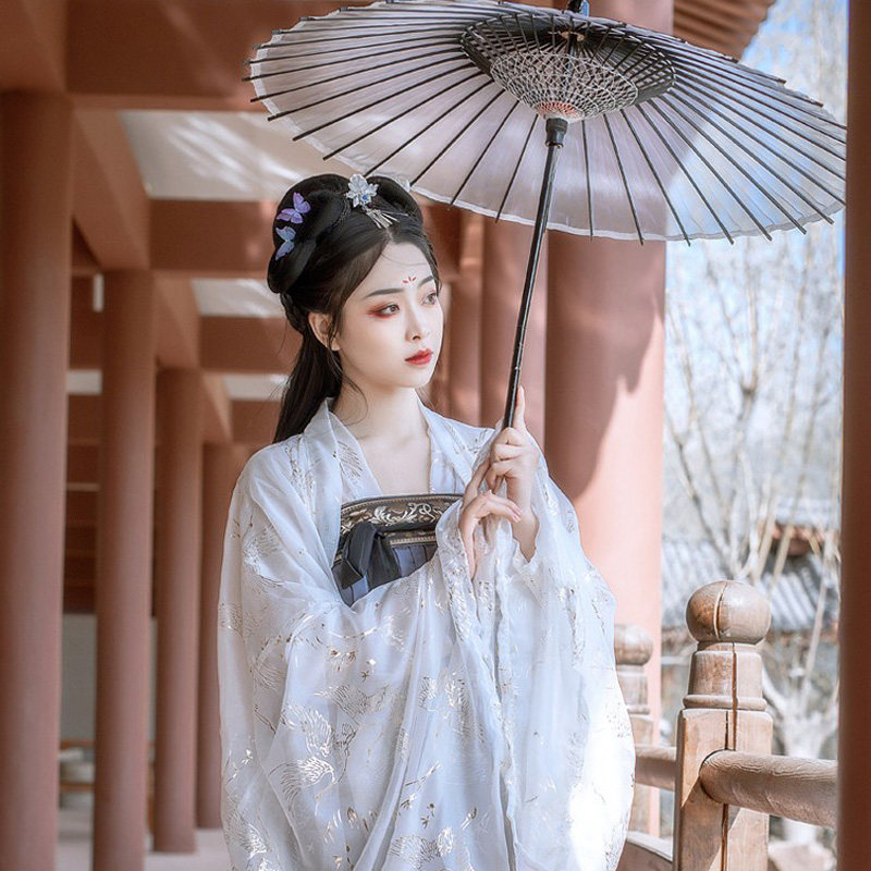 汉服女白菜价齐胸超仙中国风仙鹤 koax民族服装/舞台装