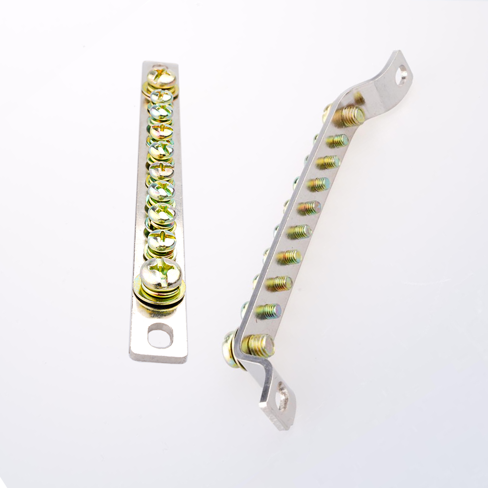 10孔零地排3/5/7孔地排2*15*20接地排接线端子排配电箱汇流排纯铜 - 图2