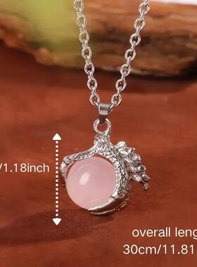 跨境热销龙爪吊坠天然石项链欧美个性项饰玉石挂件厂家直销