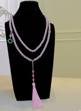 新中式民族风斜挎链项链国风古风长款旗袍毛衣链唐卡吊坠一款多戴