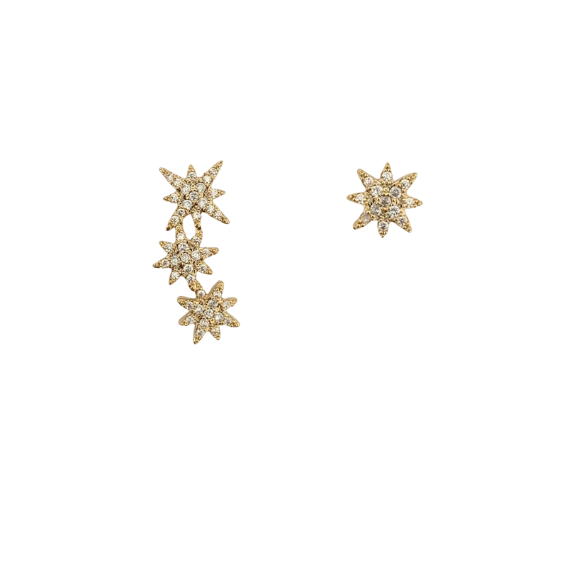 「璀璨星河」简约气质轻奢高级感六芒星耳钉银针小众设计耳环耳饰,淘宝优惠券,粉丝福利购,淘宝优惠卷