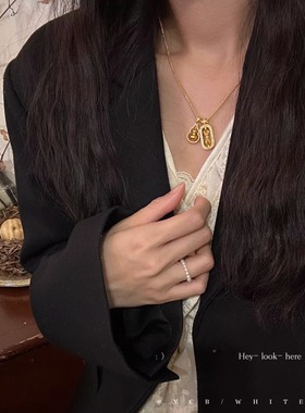 「神仙组合」轻奢气质古法金色葫芦金刚杵项链黄金色锁骨链颈链