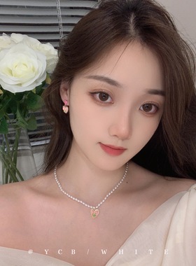 珍珠镀金女法式轻奢项链