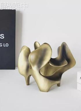 轻奢现代抽象几何艺术高级感装饰客厅酒柜桌面卧室样板间树脂摆件