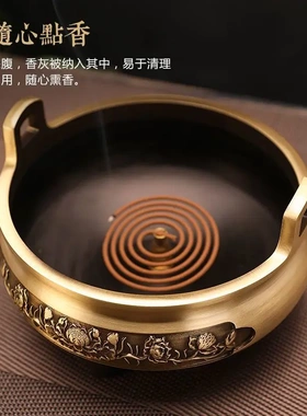 铜香炉供奉宣德炉家用室内檀香炉